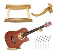 TTCR-II Yumzeco Porta Chitarra da Muro per Chitarra Classica Acustica, Gancio Orizzontale Poggia Supporto Chitarra Espositore, Supporto Gancio per Chitarra Imbottiti per Basso, Banjo, Mandolino.
