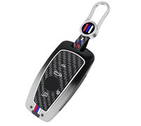 TTCR-II Zinco Cover Chiave Compatibile con BMW F10, 4 Button Custodia Chiave per BMW Serie 1/2/3/4/5/6/7 X3 X4 F01 F10 F12 F20 F22 F25 F26 F30 F87, Portachiavi F30-Sfumatura in Bianco e Nero