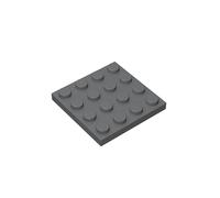 TTEHGB TOY Pannello classico 4 x 4 100 pezzi, compatibile con parti 3031, set da gioco creativo - 100% compatibile con tutte le marche di mattoni grandi (colore: grigio scuro)