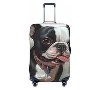Ttetddd Copertura per bagagli da viaggio Boston Terrier per valigie alla moda, adatta per bagagli da 45,7 a 81,3 cm, nero, piccolo, set di bagagli, Nero , x-large