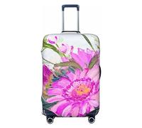 Ttetddd Copertura protettiva per bagagli da viaggio con foglie di orchidea e cacatua copertura lavabile per valigie, con cerniera e fibbia, 71,1 cm, Dipinto ad olio fiori, S