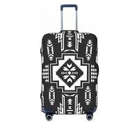 Ttetddd Copertura protettiva per bagagli da viaggio con motivo tribale azteco, lavabile, con cerniera e fibbia, 71 cm, Geometrico azteco, L