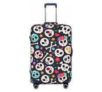 Ttetddd Copertura protettiva per bagagli da viaggio con piante grasse e cactus, copertura lavabile per valigie, con cerniera e fibbia, 71,1 cm, Motivo con teschi di zucchero, L