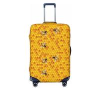 Ttetddd Copertura protettiva per bagagli da viaggio, lavabile, con cerniera e fibbia, 71 cm, Api e Cellule Mielari, M