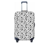 Ttetddd Copertura protettiva per valigie da viaggio a forma di ciambella, lavabile, con cerniera e fibbia, 61 cm, Zampe e ossa dei cani, x-large