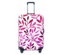 Ttetddd Copertura protettiva per valigie da viaggio con cuori colorati arcobaleno, lavabile, con cerniera e fibbia, 71,1 cm, Foglia Viola, S