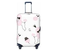 Ttetddd Copertura protettiva per valigie da viaggio con cuori colorati arcobaleno, lavabile, con cerniera e fibbia, 71,1 cm, Principessa Barboncino Cane, L