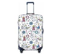 Ttetddd Copertura protettiva per valigie da viaggio con elefante geometrico astratto, lavabile, con cerniera e fibbia, 61 cm, Volante Anchor, M
