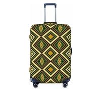 Ttetddd Copertura protettiva per valigie da viaggio etnica e tribale africana, lavabile, con cerniera e fibbia, 61 cm, Geometrico azteco africano, L