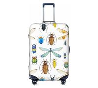 Ttetddd Custodia protettiva per bagagli da viaggio con libellule e coleotteri, lavabile, con cerniera e fibbia, 71,1 cm, Libellule e coleotteri, x-large