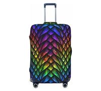 Ttetddd Custodia protettiva per bagagli da viaggio con libellule e coleotteri, lavabile, con cerniera e fibbia, 71,1 cm, Scala drago, x-large