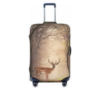 Ttetddd Deserto Selvaggio West con Cowboy, copertura per valigia, lavabile, con cerniera e fibbia, 71,1 cm, Cervo in piedi in una foresta sognante, x-large