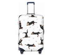 Ttetddd Deserto Selvaggio West con Cowboy, copertura per valigia, lavabile, con cerniera e fibbia, 71,1 cm, Cane Doberman, x-large