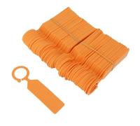TTETTZ 100 Etichette Circolari per Piante in Materiale PP, Vuote con Spazio per Scrivere Flessibile per L'identificazione delle Piante E Il Punto, Arancia
