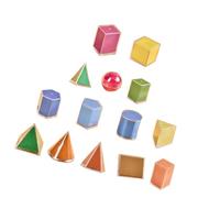 TTETTZ 14 Pezzi di Blocchi Educativi di Forme Solide 3D per L'apprendimento Della Matematica