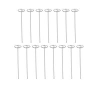 TTETTZ 15 Picchetti per Tessuto da Giardino con Punta Circolare, Ideali per La Sistemazione del Prato.