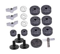 TTETTZ 19 Pezzi Accessori per Piatti Corredo Completo con Guarnizioni in Feltro Boccole per Asta E Viti Ad per Migliorare Le Prestazioni Adatto per R, grigio