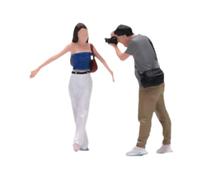 TTETTZ 2 Pezzi Figure Persone Miniature Modello Diorama Architettura Treno Micro Scena in Resina Realistica Adatti per Regalo Collezionismo Ornamento Tavolo