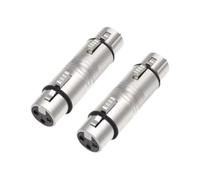 TTETTZ 2 Pezzi XLR Adattatori XLR Da Femmina a Femmine Connettori Adattatori di Linea Microfono a 3 Pin per Le Registrazioni Speeti DJ