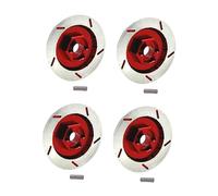 TTETTZ 4 Dischi Freno per Ruote RC in 1/12, Esagono da 12 Mm, Decorazione in Alluminio per Auto in MN128, Rosso