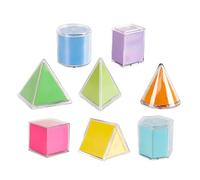 TTETTZ 8 Forme Geometriche Giocattolo Didattico, Riconoscimento Delle Forme, Blocchi Multicolori per La Matematica Precoce