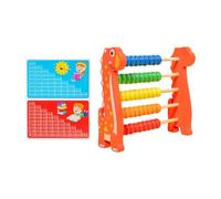 TTETTZ Abacus in Legno a 5 Fili per Bambini Numero Frame di Moltiplicazione Divisione di Conteggio di Conteggio in età Prescolare, Dinosauro a Forma