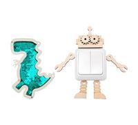 TTETTZ Accessori per La Lavagna Interattiva Giocattoli Giocattolo Educativo Caleidoscopio Giocattolo Dinosauro con Paillettes per La Camera Da Letto Scuola M, Stile B, Taglia unica