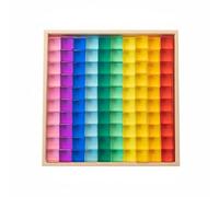 TTETTZ Acrylic Cubi Luminosi Blocchi Architettura Sensoriali Trasparenti Creativi Ideali per Bambini Prescolare Adatti a Gioco Educativo E Apprendimento Motorio, Trasparente, Cubi 100PCS