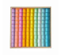 TTETTZ Acrylic Cubi Luminosi Blocchi Architettura Sensoriali Trasparenti Creativi Ideali per Bambini Prescolare Adatti a Gioco Educativo E Apprendimento Motorio, Macaron, Cubi 100PCS
