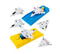 TTETTZ Aereo Giocattolo Lanciatore, Catapulta, Aeroplano Compatto, Giocattoli Volanti Portatili, Aereo Giocattolo per Parco, Cortile, Giardino, età 3+, Bambi