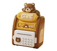 TTETTZ Bancomat Elettrico, Salvadanaio per Bambini, Scatola per Risparmiare Denaro per Bambini, Orso, Taglia unica bambino