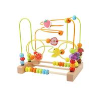 TTETTZ Bead Maze Toy Gioco Educativo in Legno di Perline Mini Puzzle Roller Coaster con Anelli Colorati Funzione di Stimolazione Del Pensiero, Frutto B, Taglia unica bambino