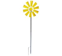 TTETTZ Campanelli Sculture Eoliche Metallici per La Progettazione del Giardino. Un Mulino a Decorativo con Foglie a Forma, Giallo