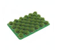 TTETTZ Ciuffi Sintetica Modellismo 39 Pezzi con Base Autoadesiva in Nylon Altezza 8mm per Paesaggi Architettura Wargame Plastici, Verde Chiaro