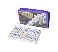 TTETTZ Double Sei Gioco Classico da Tavolo Piastrelle Educative con Numeri Custodia Compatta in Pp Adatto per Gioco Indoor Outdoor, Viola