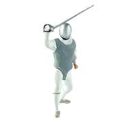 TTETTZ Figure in Scala 1/64, Modello in Miniatura di Bambola da Scherma, Decorazione Realistica del Paesaggio, Scherma, Decorazioni per La Scrivania, Difesa Grigio