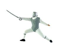 TTETTZ Figure in Scala 1/64, Modello in Miniatura di Bambola da Scherma, Decorazione Realistica del Paesaggio, Scherma, Decorazioni per La Scrivania, avanti Grigio