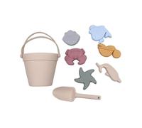 TTETTZ Giocattoli da Spiaggia per Bambini in Silicone, Giocattoli da Sabbia Multiuso, Regalo di Compleanno Leggero, Giochi per Ragazze per Giardino, Viaggi, Beige
