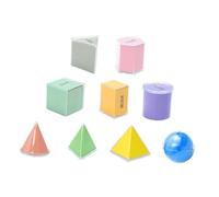 TTETTZ Giocattoli Didattici con Forme Geometriche, Blocchi di Modelli 3D per L'asilo Nido E La Scuola, Età 3+, per Bambini E Bambine, 9 Pezzi, Taglia unica bambino