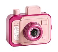 TTETTZ Giocattolo Acqua Bambini con Forma Fotocamera Doppio Getto Materiale Resistente Portatile Adatto per Asilo Animazione Feste Piscina Spia, Rosa