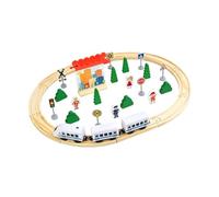 TTETTZ Giocattolo con Binari per Costruire Una Città in Miniatura con Supporti, Include Motore E Vagoni per Imparare a Risolvere I Problemi, 35 Pezzi