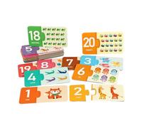TTETTZ Gioco di Abbinamento Giocattolo per Apprendimento Precoce Puzzle di Logica Gioco Interattivo Materiale Cartaceo Sicuro Adatto per Regali di Compleann, Numero, Taglia unica bambino
