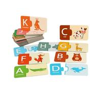 TTETTZ Gioco di Abbinamento Giocattolo per Apprendimento Precoce Puzzle di Logica Gioco Interattivo Materiale Cartaceo Sicuro Adatto per Regali di Compleann, Alfabeto, Taglia unica bambino