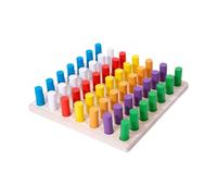 TTETTZ Gioco Educativo Tavola Allenamento Dita Cilindri Legno Bastoncini Motricità Fine Apprendimento Precoce Adatto a Bambini Casa Centri Educativi, Style a, Taglia unica bambino