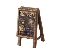 TTETTZ Insegna da Bar per Casa delle Bambole in Stile 1/64, Paesaggio, Insegna da Lavagna con Cornice a Forma di a in 1:64