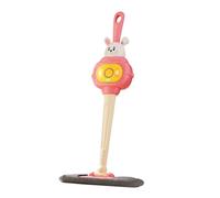 TTETTZ Kids Mop Cleaning Suoni Interattivi E Luci Set Mop Gioco Educativo Pad Lavabile Mop Rimovibile Stimola Responsabilità E capacità Motorie, Rosa