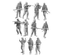 TTETTZ Kit di Modelli di Soldati Tedeschi in Scala 1/72 da 11 Pezzi, diorami da 2,4 cm, Miniature di Personaggi per Appassionati di modellismo, Regalo