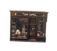 TTETTZ Kit Fai da Te per Mini Tema Gatto, Puzzle in Legno, Giocattolo Artistico, Ornamento da scrivania, fermalibri per Bar, Negozio, casa, Sala da