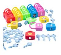TTETTZ Lucchetti Interattivi per L'apprendimento dei Bambini: Migliorano Le capacità di Conteggio E di Abbinamento, 26 Locks 26 Keys