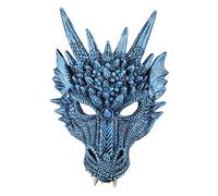 TTETTZ Maschera Integrale Spaventosa E Malvagia per Uomo E Donna, Ideale per Cosplay E Feste, Blu